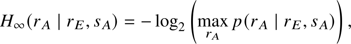 Equation 1 - min-entropy